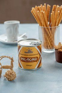 Молоко знежирене згущене варене,370 г (ж/б) 64037 фото