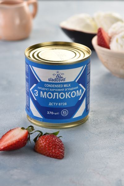 Продукт харчовий згущений з молоком Згущенка, 370 г (ж/б) 38974 фото